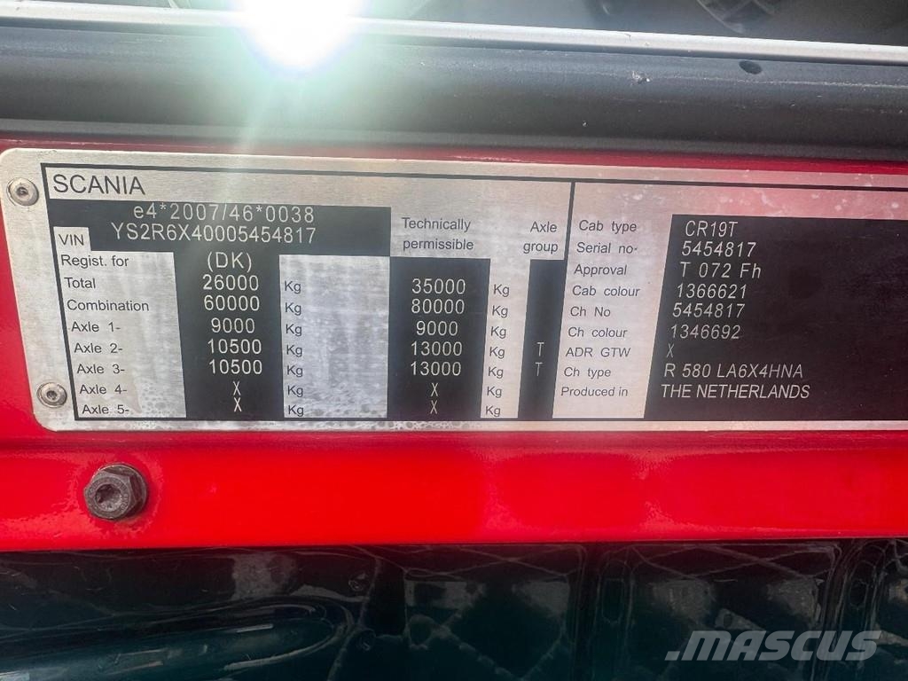 Scania R580 V8 150 TONNES, INTARDER, 493,460 KM, INTERCHA Седельные тягачи