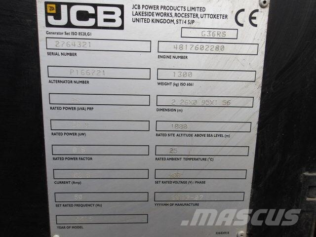 JCB G36RS Дизелови генератори
