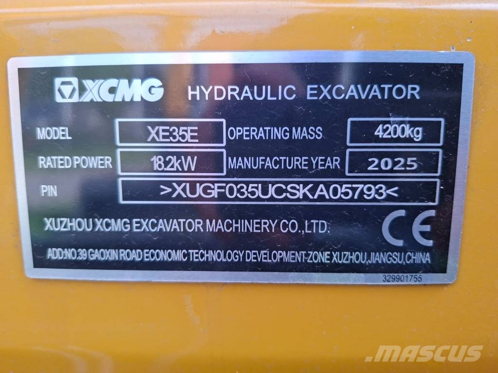 XCMG XE 35 E Miniexcavadoras