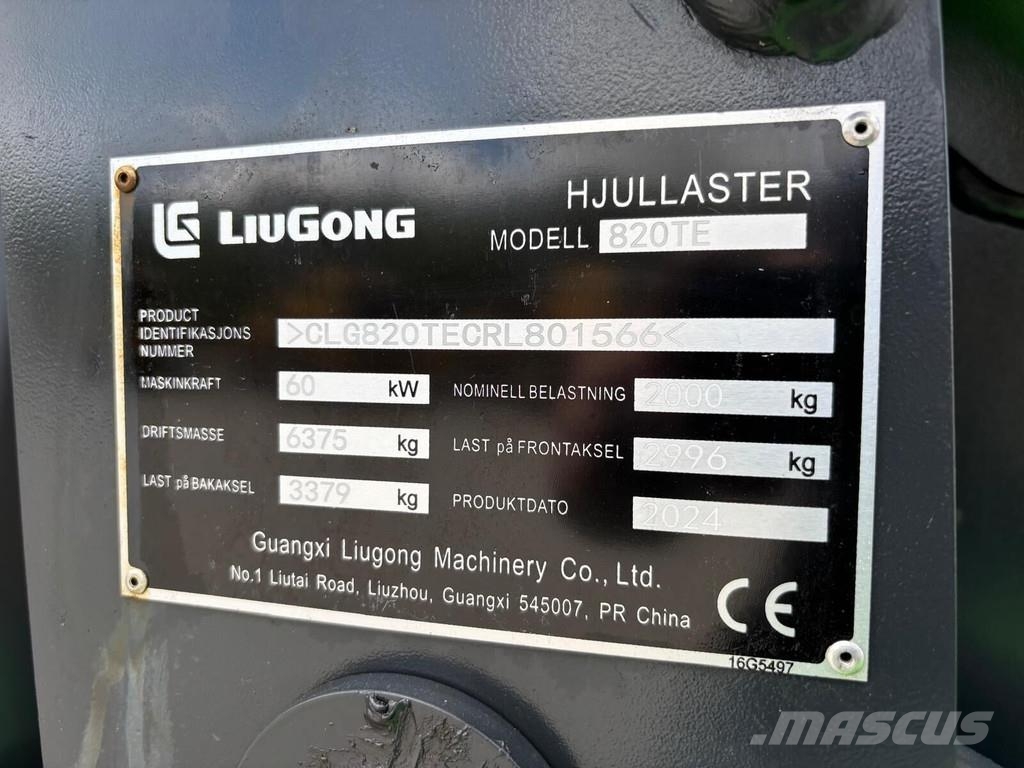 LiuGong 820 TE Cargadoras sobre ruedas