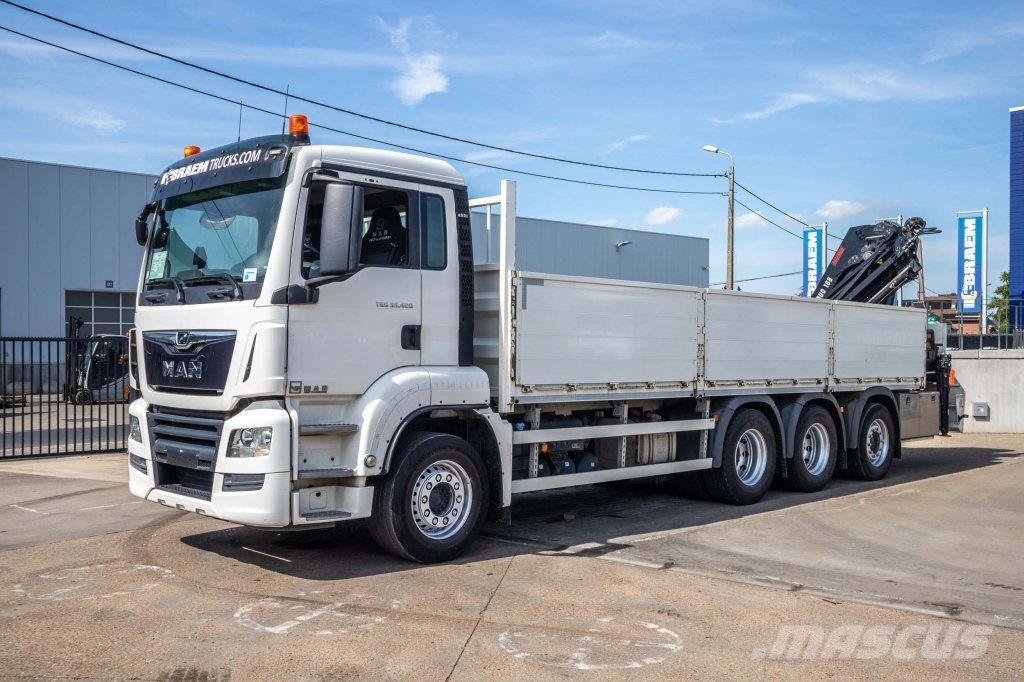 MAN TGS 35.420 BL-8x4-4+HIAB 188 E-2 플랫베드/드롭사이드 트럭