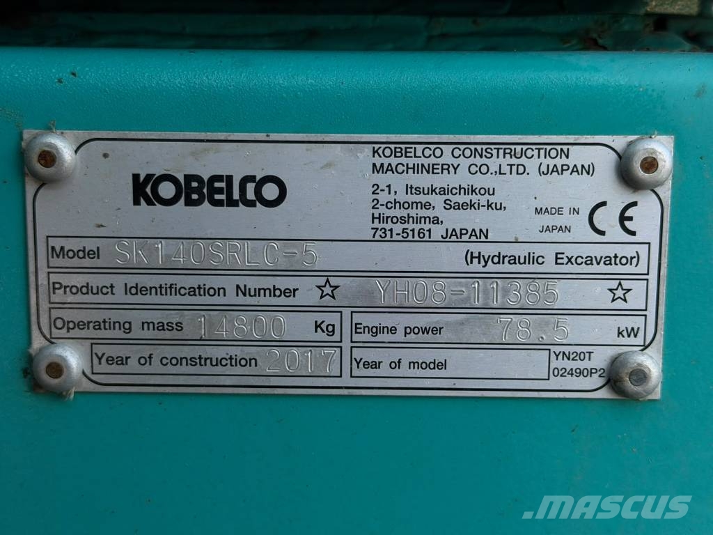 Kobelco SK 140 SR LC / Juuri tullut! / Engcon / Kamera / 大型油圧ショベル12t以上(パワーショベル・ユンボ)