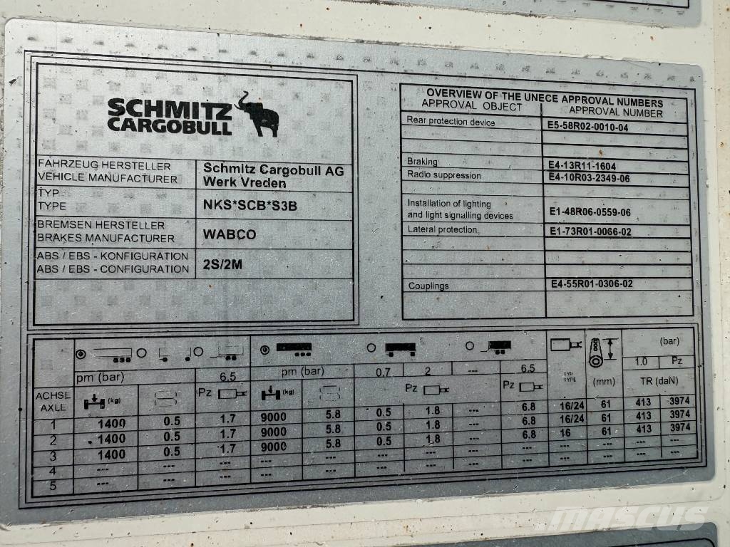 Schmitz Cargobull SKO 2-Temp FRC نصف مقطورات بدرجة حرارة قابلة للضبط
