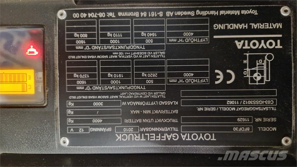 Toyota 8FDF30 Diiseltõstukid