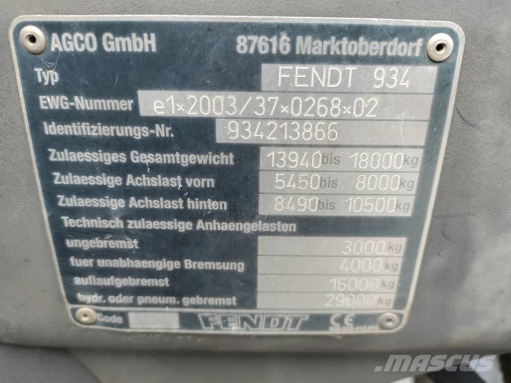 Fendt 936 Vario Traktori
