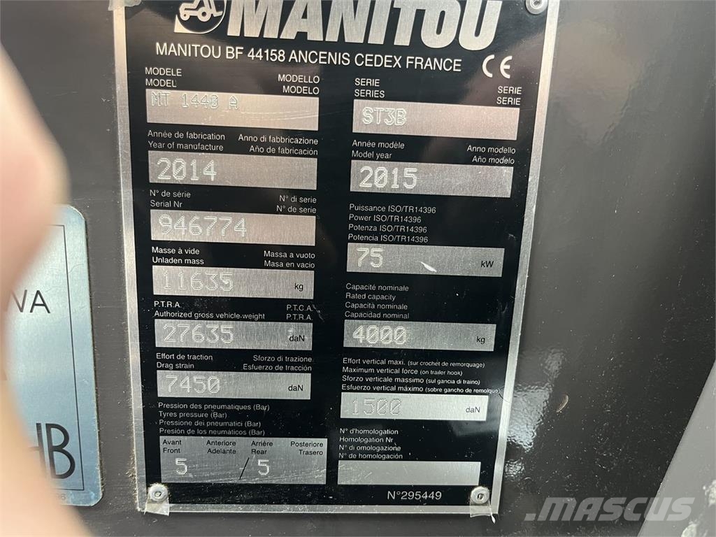 Manitou MT1440A ST3B Τηλεσκοπικοί ανυψωτές