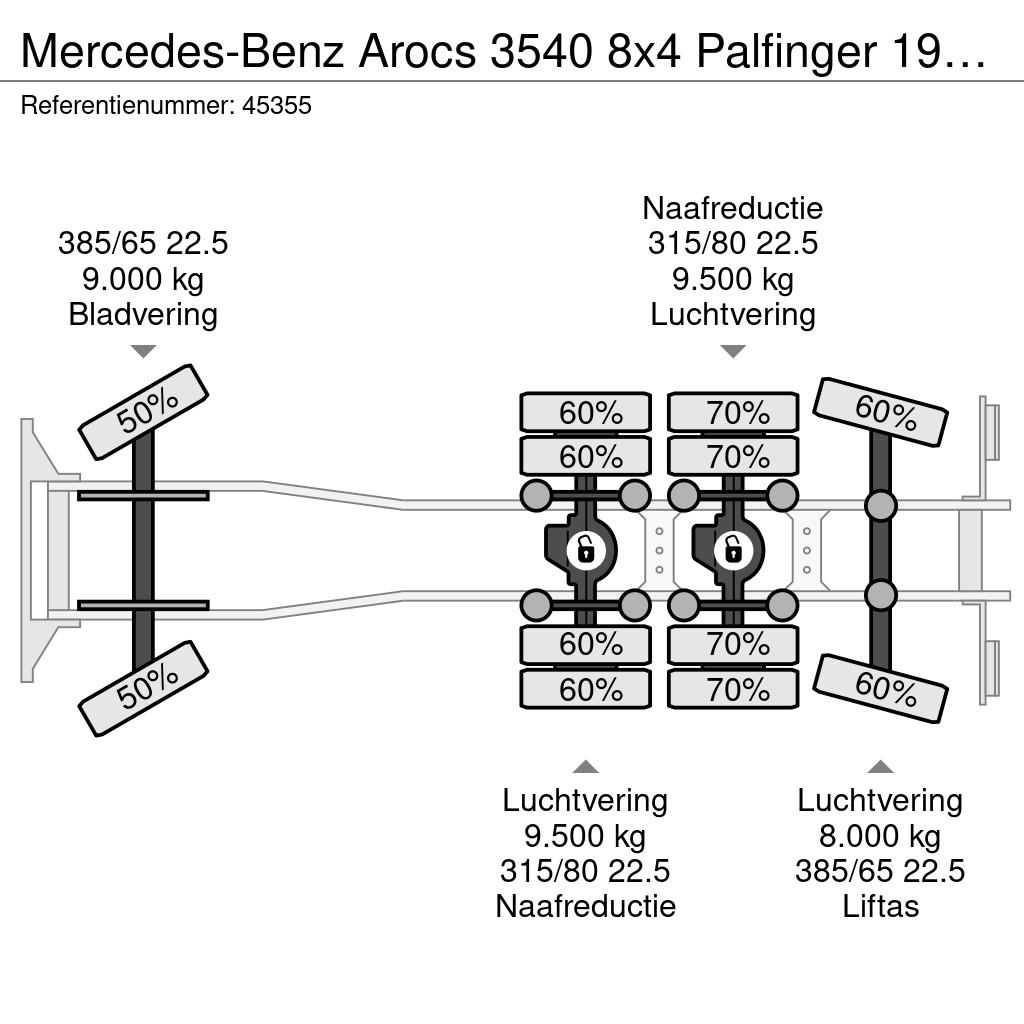 Mercedes-Benz Arocs 3540 8x4 Palfinger 19 Tonmeter laadkraan Ges Koukkulava kuorma-autot