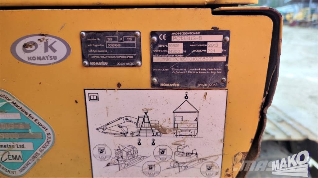 Komatsu PC 138 US-8 Εκσκαφείς με ερπύστριες