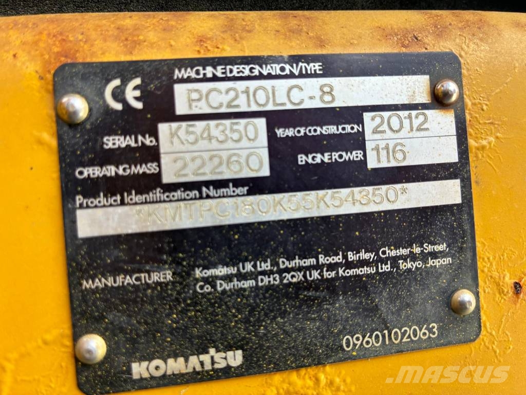 Komatsu PC210LC-8 Rupsgraafmachines