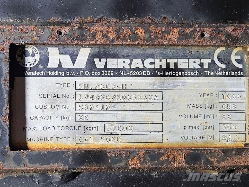 CAT 966G-Verachtert SW2008-H - Quick coupler Quick connectors