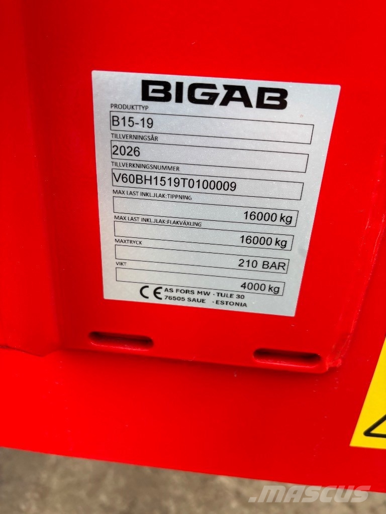 Bigab 15-19 Lastväxlare Anhänger mit Hakenlift