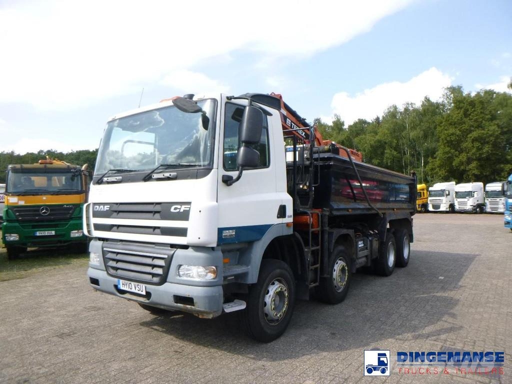 DAF CF 85.360 8X4 RHD tipper + Terex 118.2 VGL-A15 Всъдеходни кранове