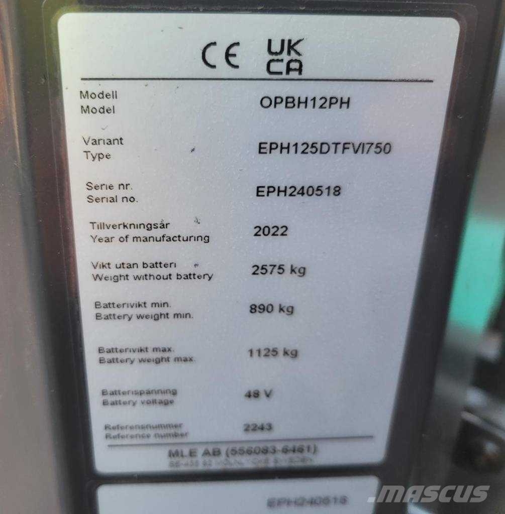 Mitsubishi EPH125DTFVI750  - 3 units Περονοφόρο ανυψωτικό συλλογής παραγγελιών μεγάλου ύψους