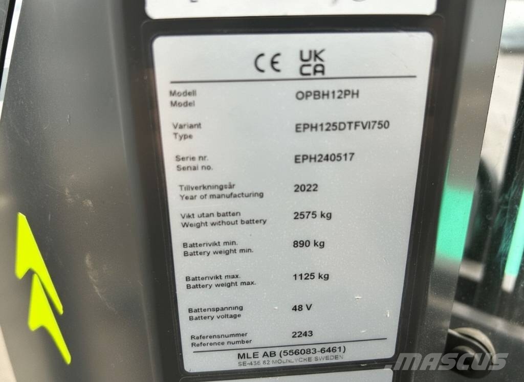 Mitsubishi EPH125DTFVI750  - 3 units Περονοφόρο ανυψωτικό συλλογής παραγγελιών μεγάλου ύψους