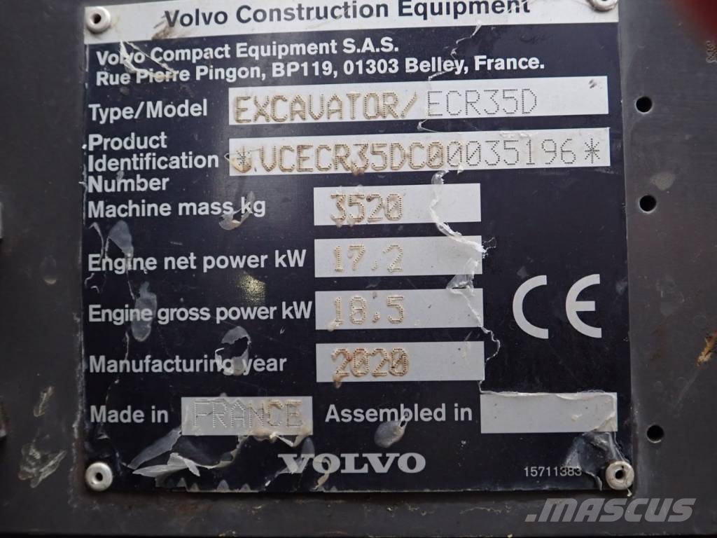 Volvo EC 35 D Minikaivukoneet < 7t
