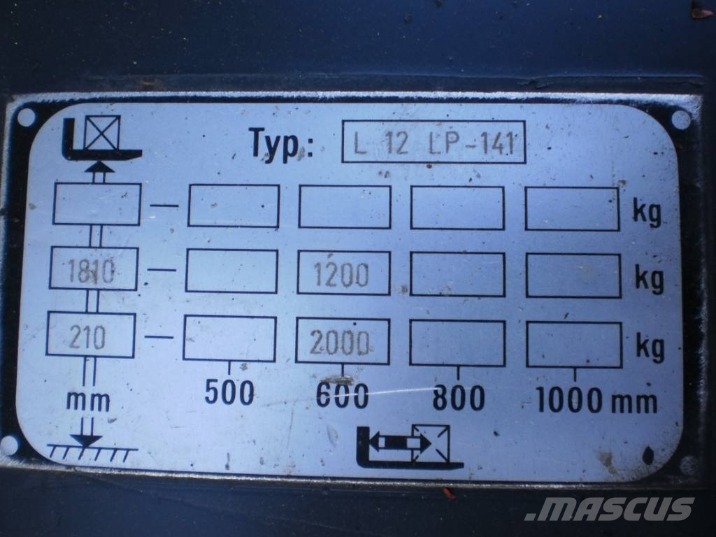 Linde L12 /141/ V-1393 OB 보행식 리치 지게차