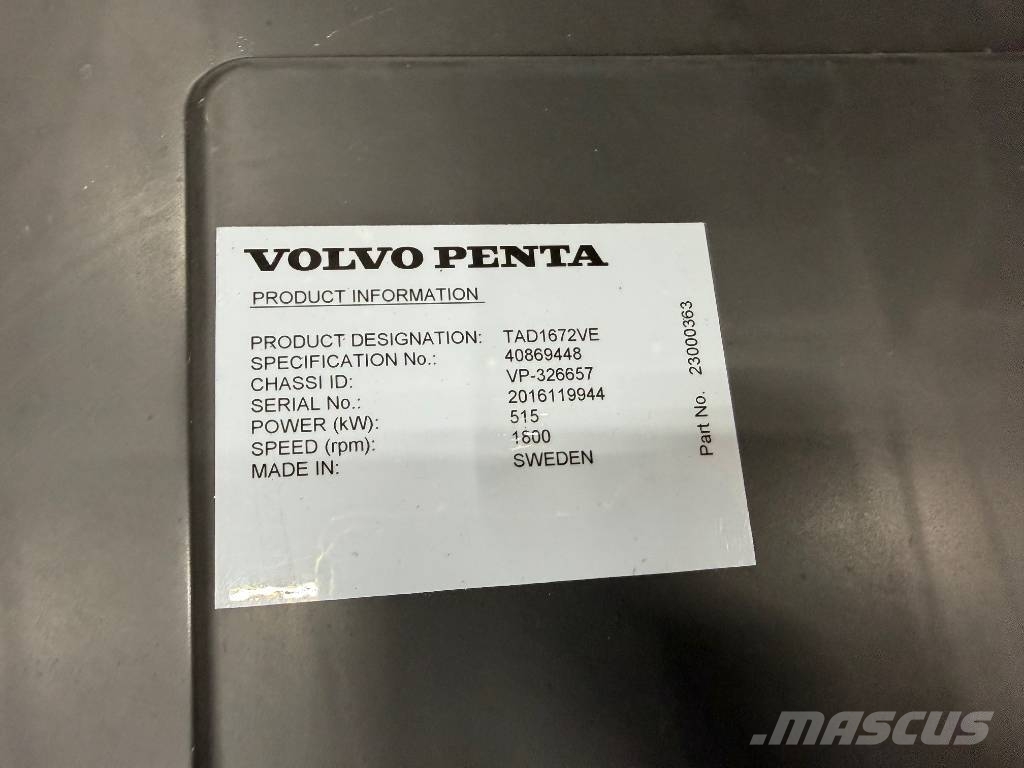 Volvo TAD1672VE Motores agrícolas