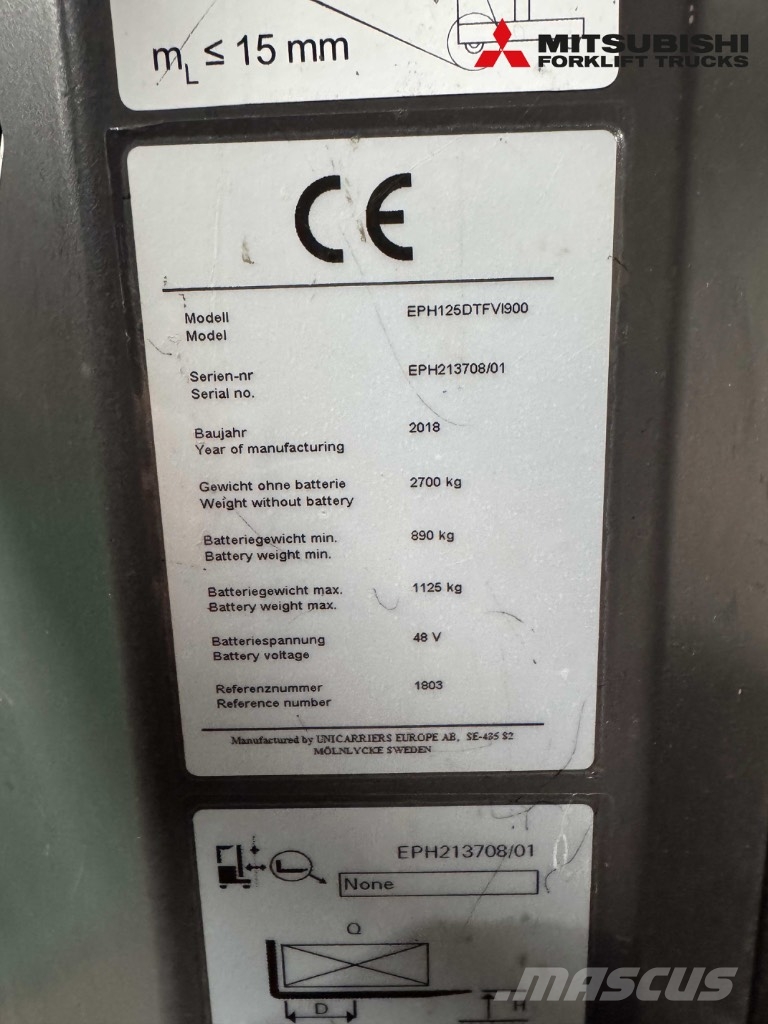 UniCarriers 125DTFVI900EPH معدات الرفع عالي المستوى