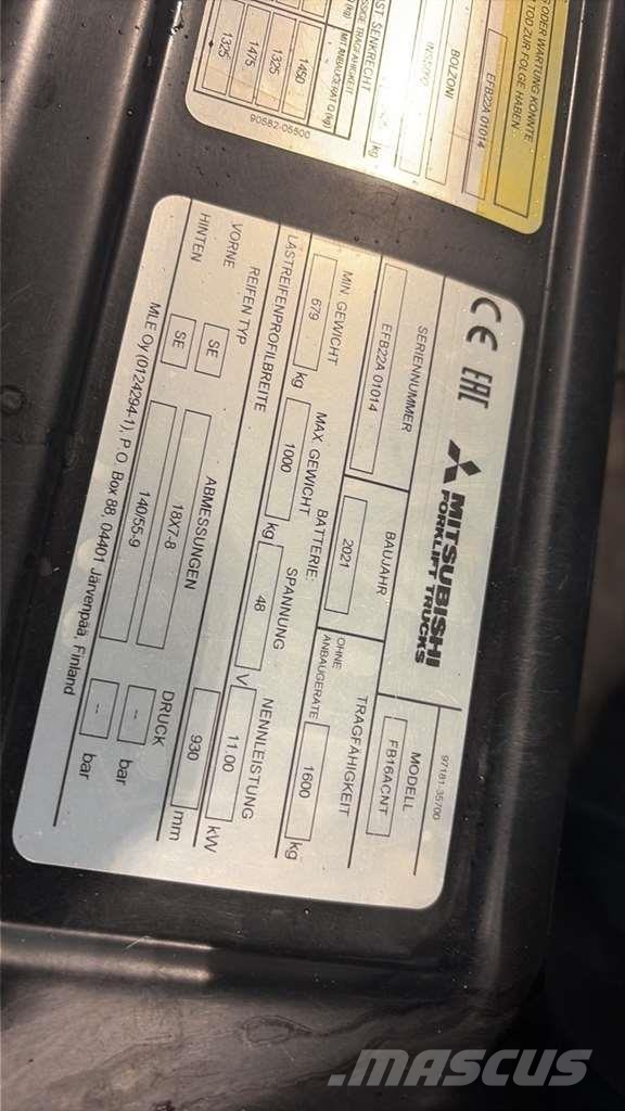 Mitsubishi FB16ACNT Wózki widłowe inne
