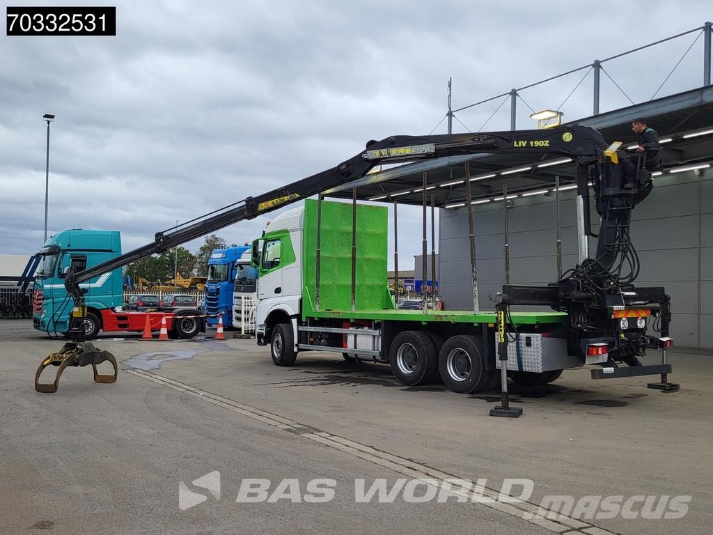 Mercedes-Benz Arocs 3358 Arocs 6X4 TAJFUN LIV 190Z Crane Holztra 木材运输车