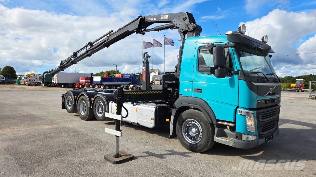 Volvo FM460 8X2*6 HIAB X-Hipro 192 E-4 Treileri ar āķi