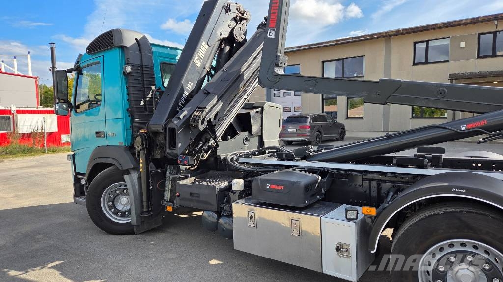 Volvo FM460 8X2*6 HIAB X-Hipro 192 E-4 Treileri ar āķi