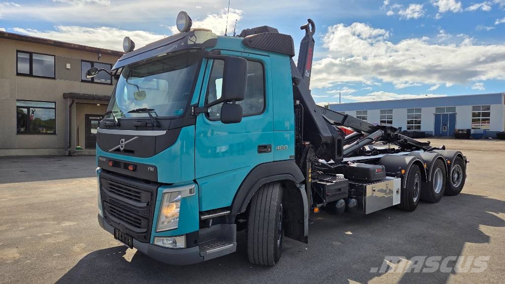 Volvo FM460 8X2*6 HIAB X-Hipro 192 E-4 Treileri ar āķi
