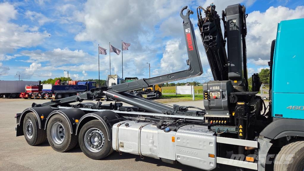 Volvo FM460 8X2*6 HIAB X-Hipro 192 E-4 Treileri ar āķi