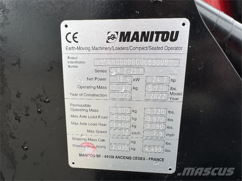 Manitou MLA2-25H Egyéb mezőgazdasági gépek