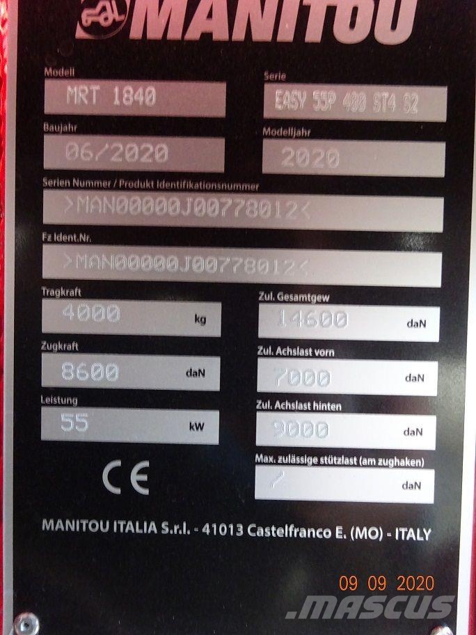 Manitou MRT 1840-400°Easy Carretillas telescópicas