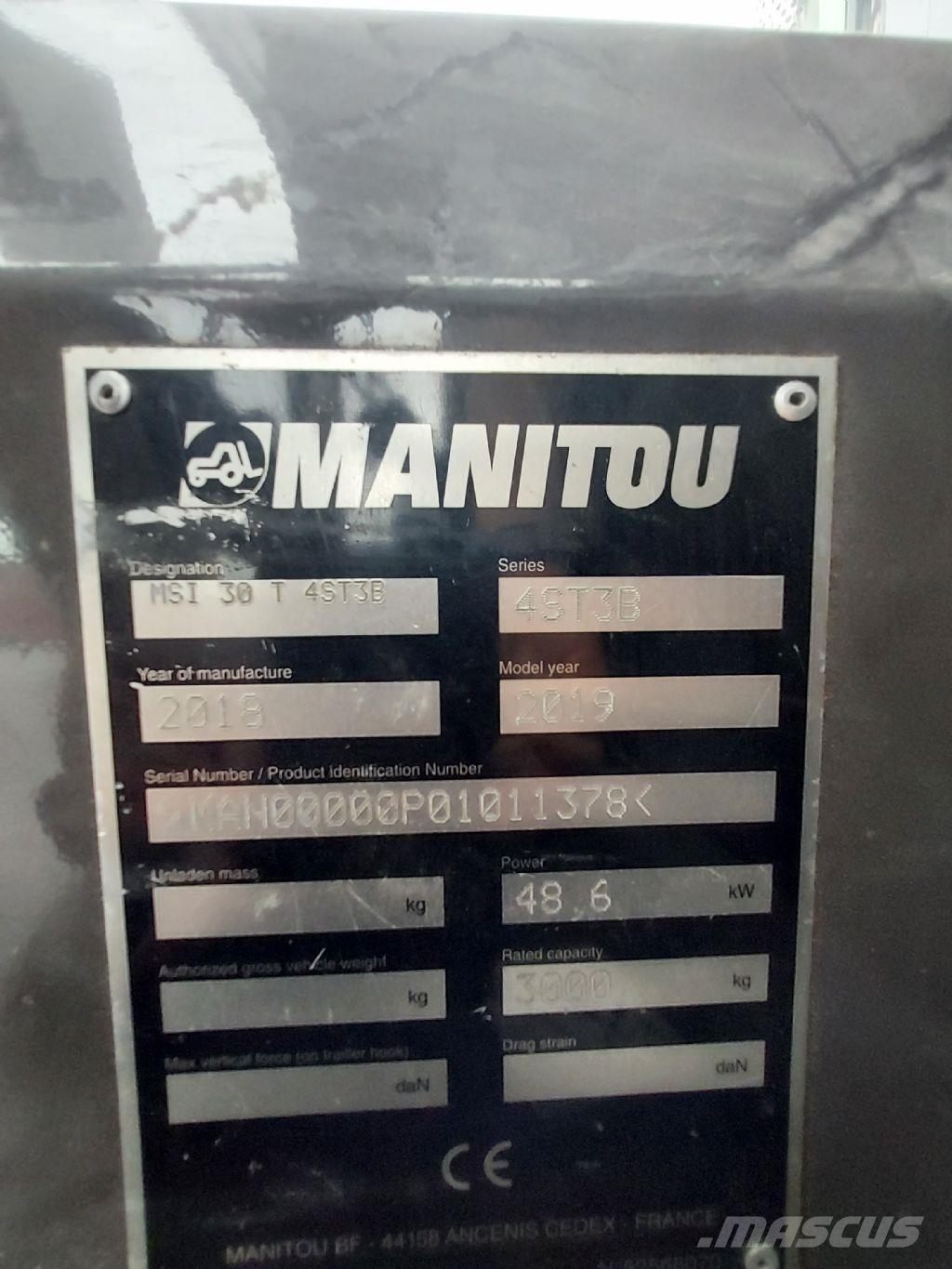 Manitou MSI 30 Vanterenski viljuškar