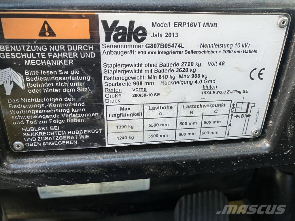 Yale ERP 16VT - IST Zustand Electric forklifts