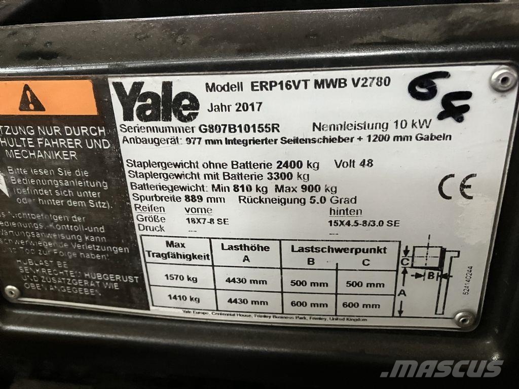 Yale ERP 16VT - nicht fahrbereit Electric forklifts