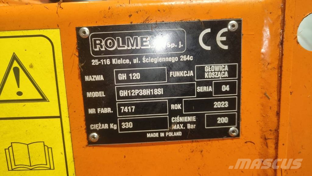 ROLMEX KOSIARKA, MULCZER, ODMULARKA, PIŁA DO CIĘCIA GAŁĘZI, TRAWY, Compact tractor attachments