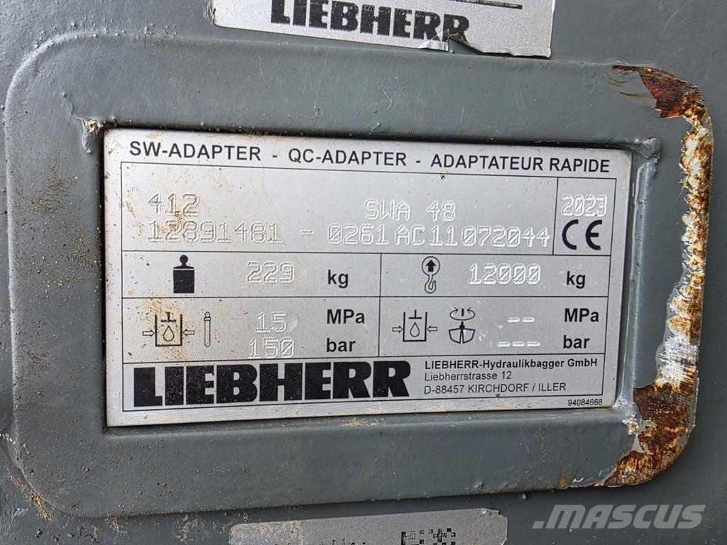 Liebherr likufix swa 48 hydraulic quick coupler Quick connectors