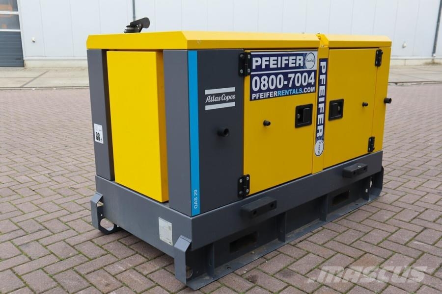 Atlas Copco QAS 20 S5 Valid Inspection, 17 kVA, Also Available Generadores diésel
