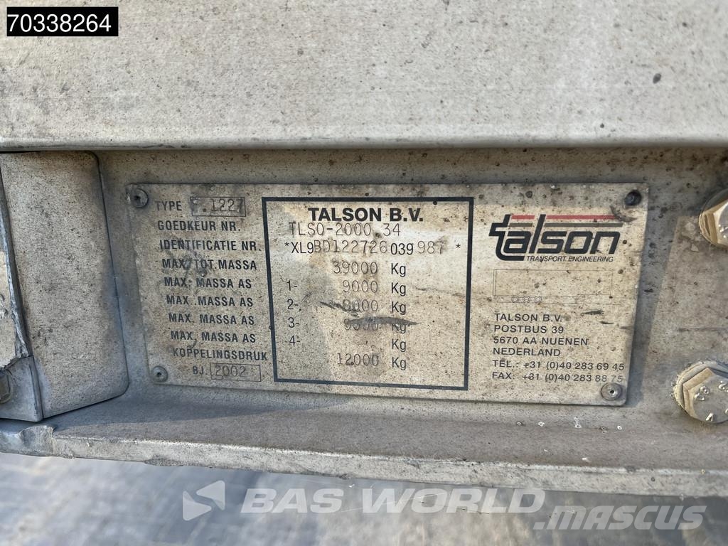 Talson F 1227 3 axles Naczepy kontenery