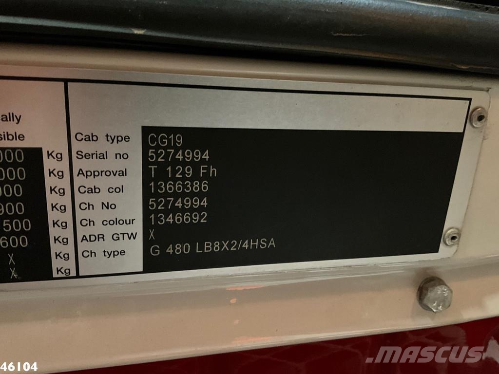 Scania G 480 8x2 30 Ton kabelsysteem 吊鉤式起重車