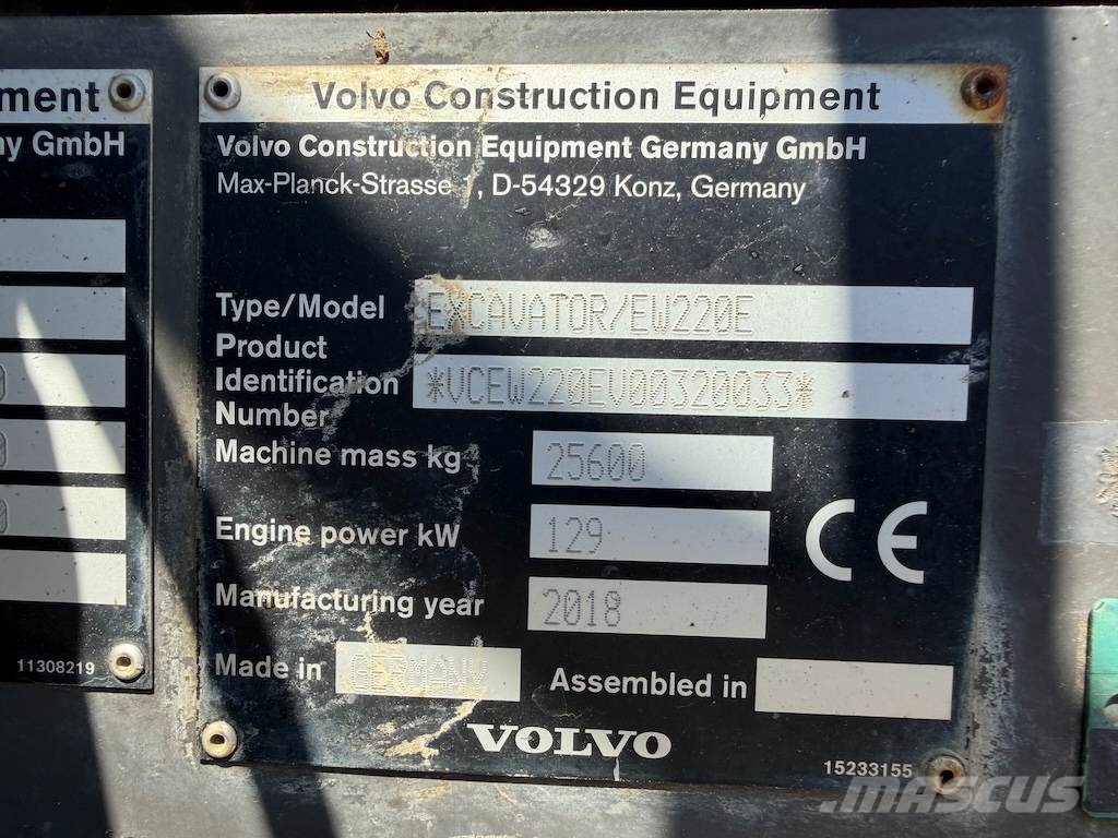 Volvo EW 220 E EW220 - EW 180 - EW 200 حفارات بعجل