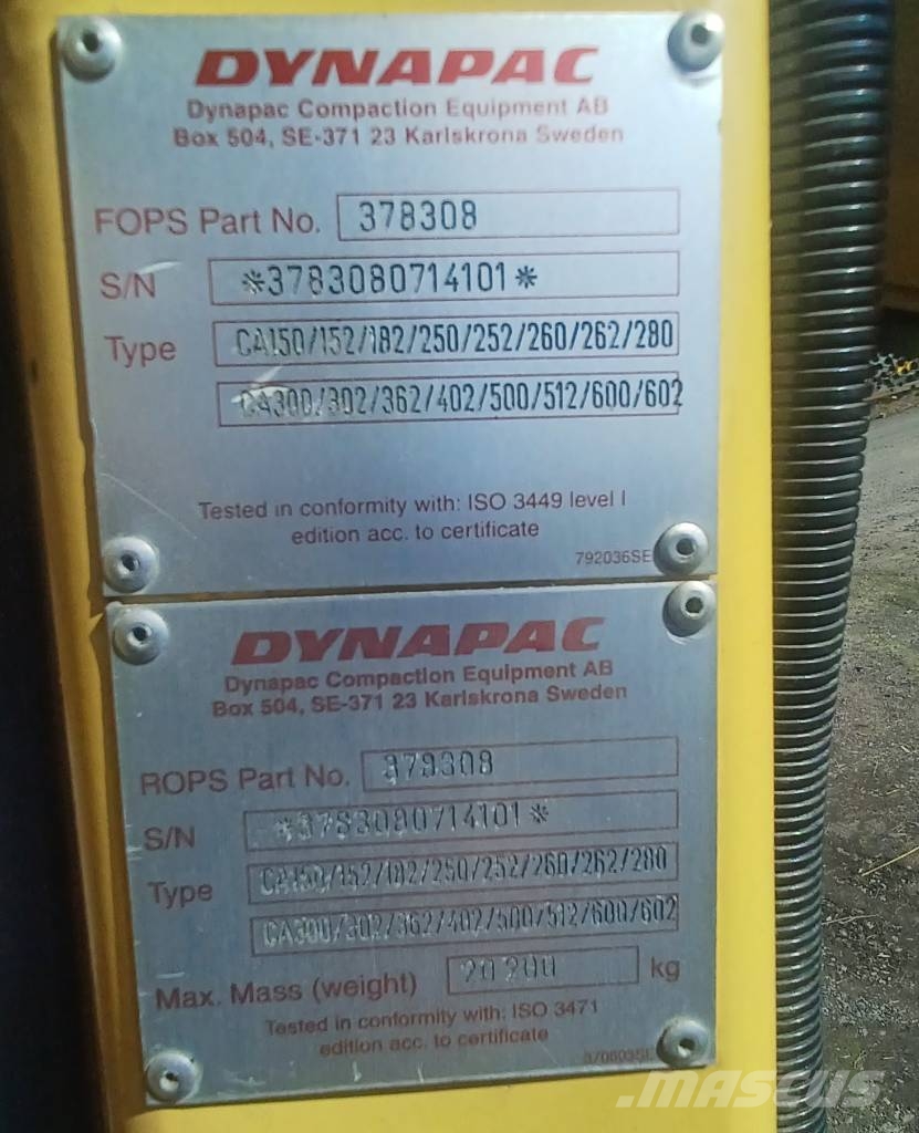 Dynapac CA 280 D Vienvalča grunts veltņi