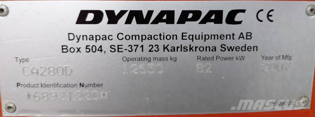 Dynapac CA 280 D Vienvalča grunts veltņi