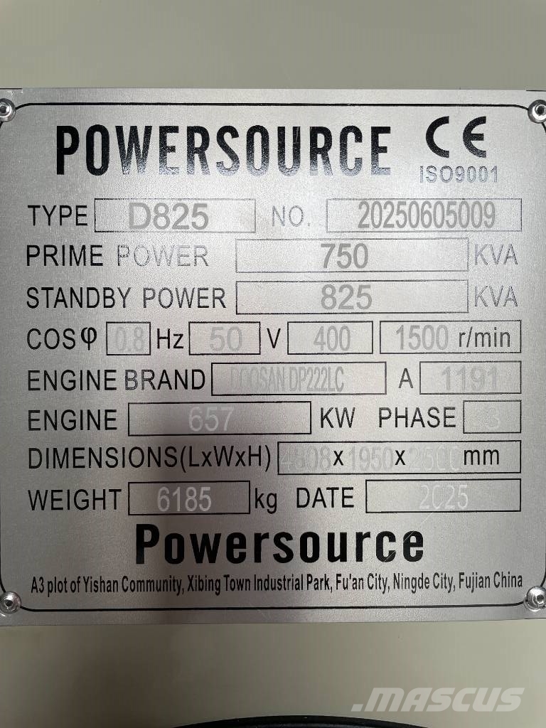 Hyundai DP222LC - 825 kVA Generator - DPX-19858 Дизельні генератори
