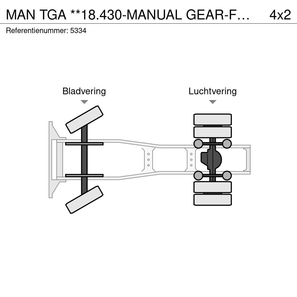 MAN TGA **18.430-MANUAL GEAR-FRENCH TRUCK** Motrici e Trattori Stradali