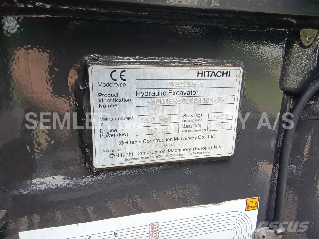 Hitachi ZX85USB-6 Midi-gravemaskiner 7t - 12t