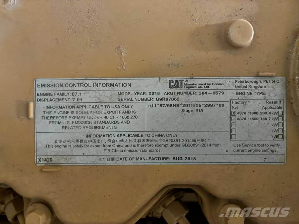 MDS Hydraulic Power Unit CAT C7.1 TIER 3 1/2 Industriella motorer