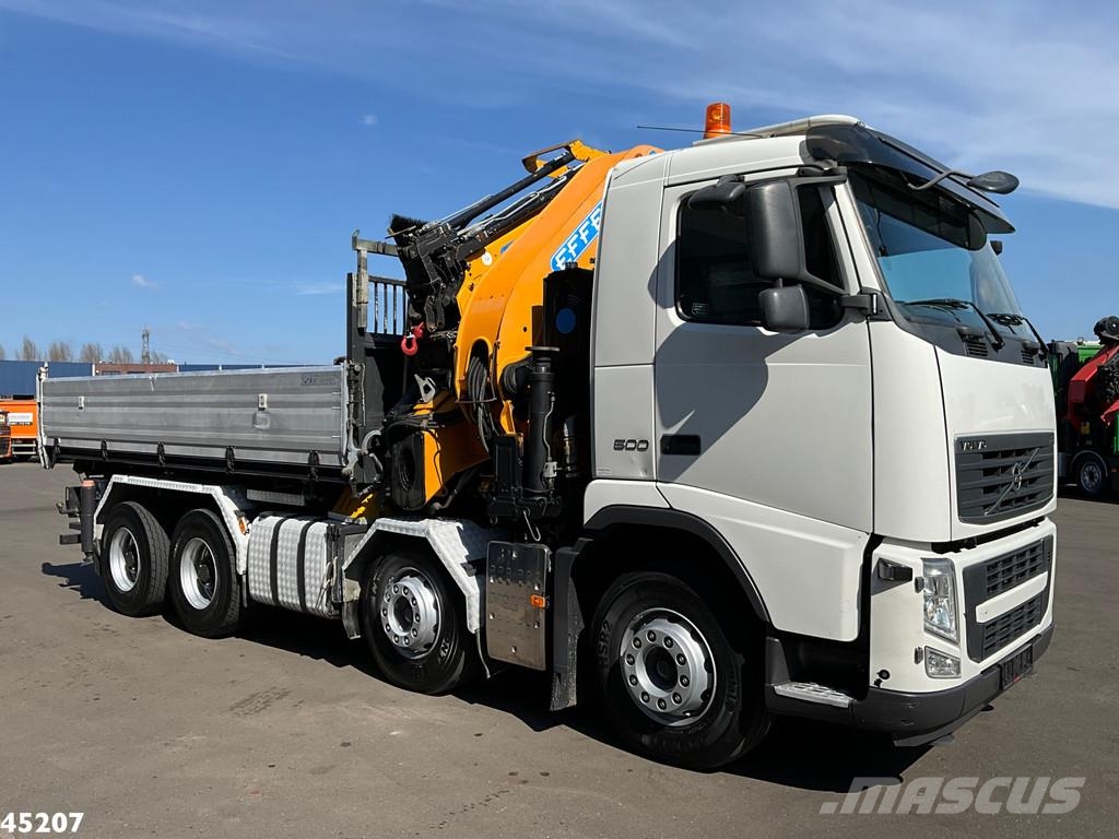 Volvo FH 500 8x4 Effer 65 Tonmeter laadkraan + Fly-Jib Kiper tovornjaki