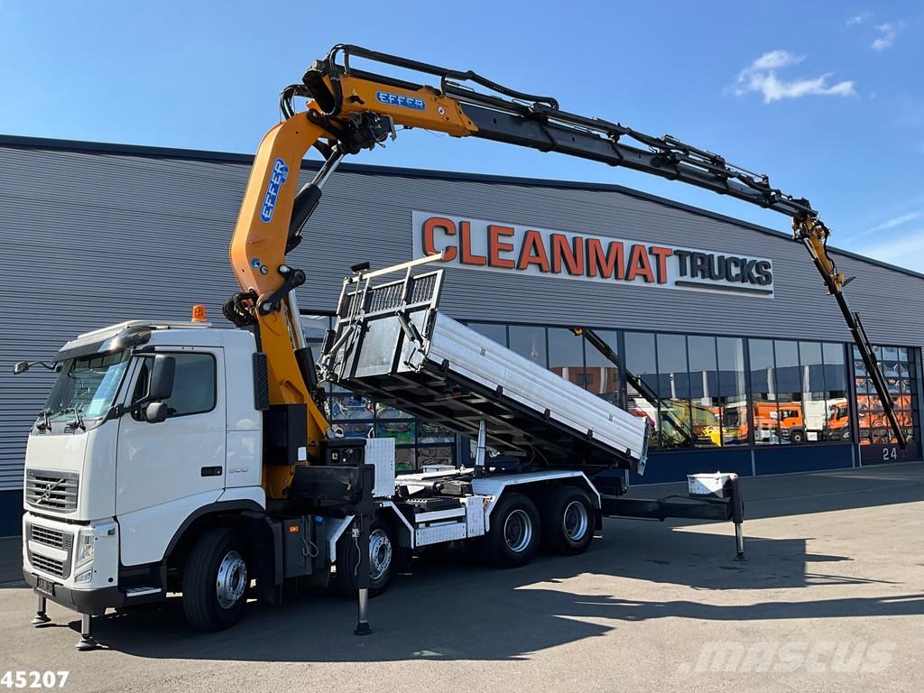 Volvo FH 500 8x4 Effer 65 Tonmeter laadkraan + Fly-Jib Kiper tovornjaki