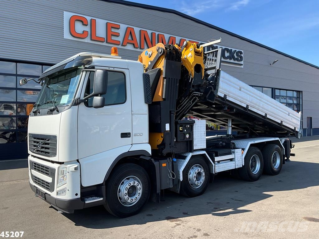 Volvo FH 500 8x4 Effer 65 Tonmeter laadkraan + Fly-Jib Kiper tovornjaki