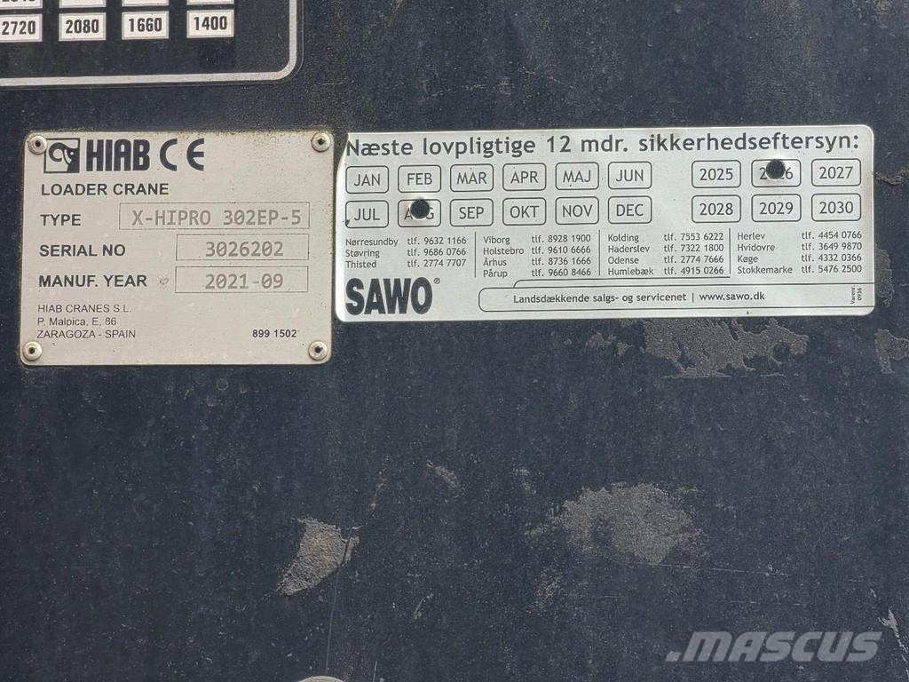 DAF CF530 FAD HIAB 302 30tm CRANE/CONTAINER!! ZERO EMI Hákový nosič kontejnerů