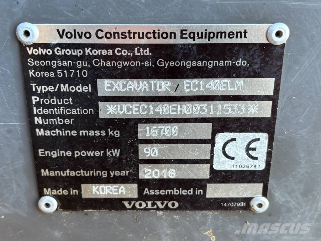 Volvo EC 140 ELM Pelle sur chenilles